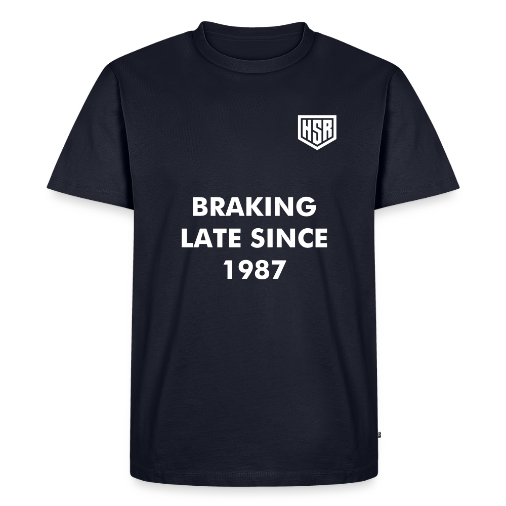 T-Shirt Homme - Braking Late - bleu marine