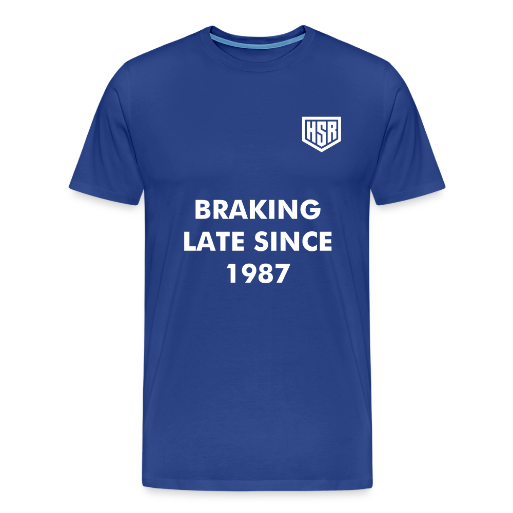 T-Shirt Homme - Braking Late - bleu roi