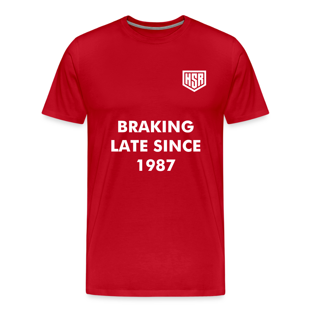 T-Shirt Homme - Braking Late - rouge