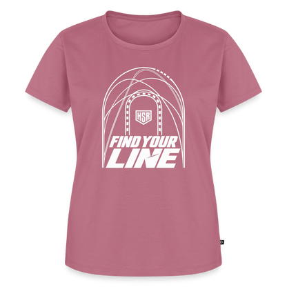 T-Shirt Femme - Find Your Line - mauve