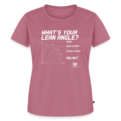 T-Shirt Femme - What's Your Lean Angle - mauve