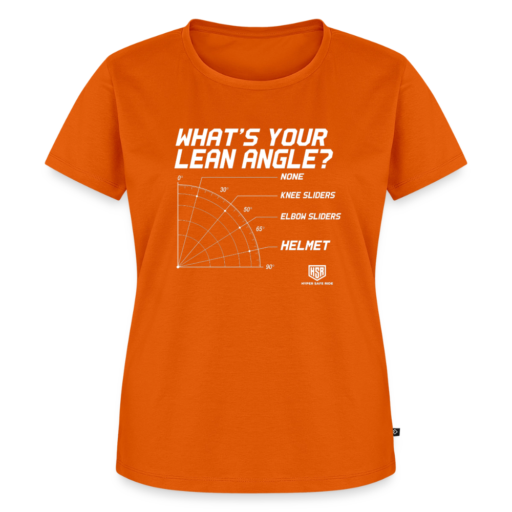 T-Shirt Femme - What's Your Lean Angle - orange 