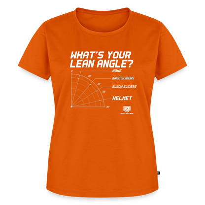 T-Shirt Femme - What's Your Lean Angle - orange 