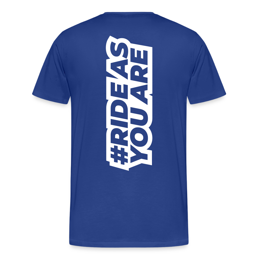 T-Shirt Homme - #RideAsYouAre (Back) - royal blue