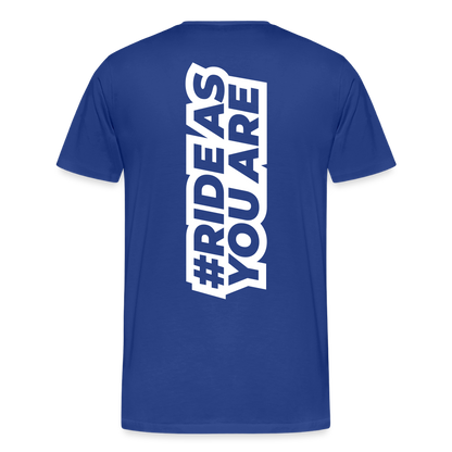 T-Shirt Homme - #RideAsYouAre (Back) - royal blue