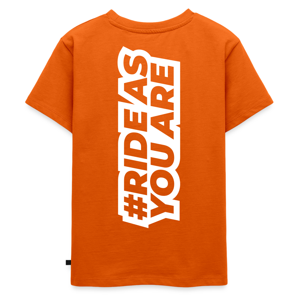 T-Shirt Enfant - #RideAsYouAre (Back) - orange 