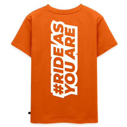 T-Shirt Enfant - #RideAsYouAre (Back) - orange 
