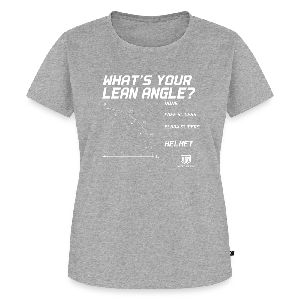 T-Shirt Femme - What's Your Lean Angle - gris chiné
