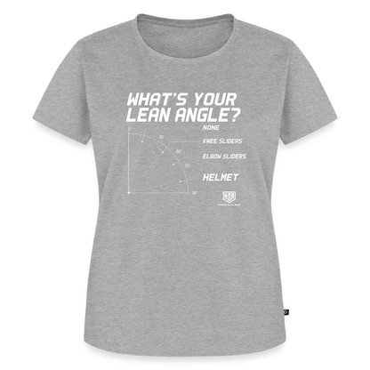T-Shirt Femme - What's Your Lean Angle - gris chiné