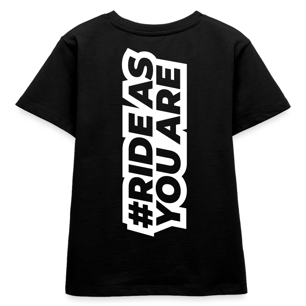 T-Shirt Enfant - #RideAsYouAre (Back) - noir