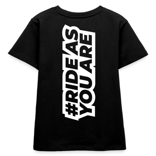 T-Shirt Enfant - #RideAsYouAre (Back) - noir