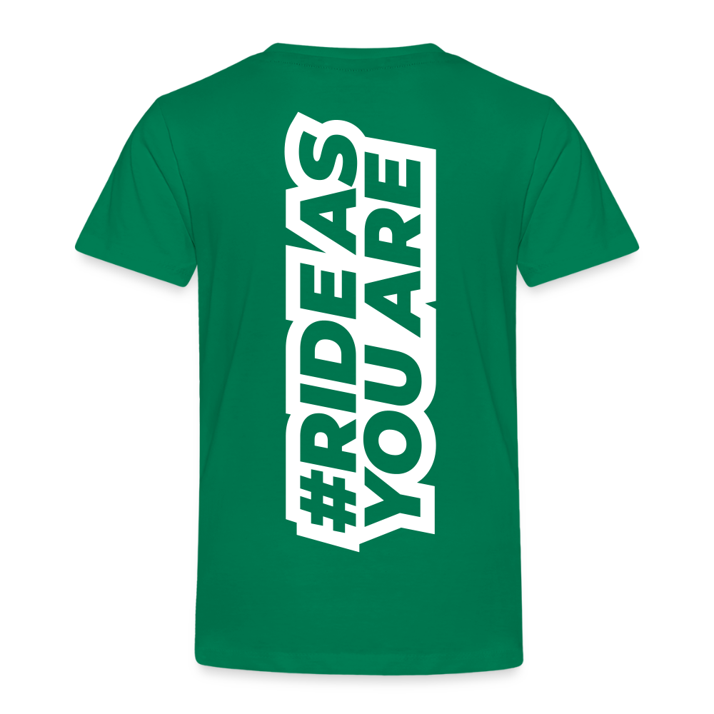 T-Shirt Enfant - #RideAsYouAre (Back) - vert