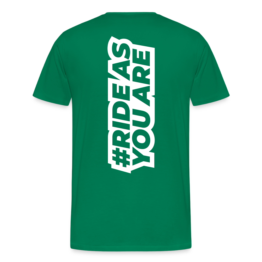 T-Shirt Homme - #RideAsYouAre (Back) - kelly green