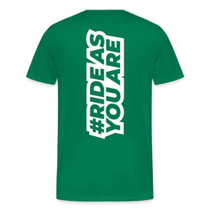 T-Shirt Homme - #RideAsYouAre (Back) - kelly green