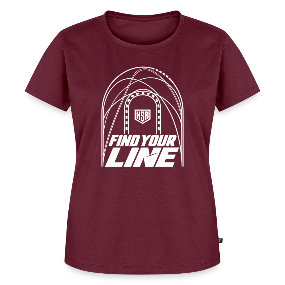 T-Shirt Femme - Find Your Line - bourgogne