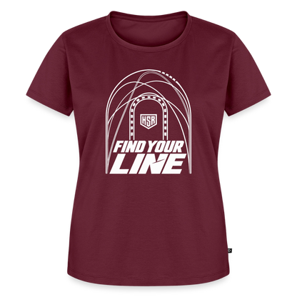T-Shirt Femme - Find Your Line - bourgogne