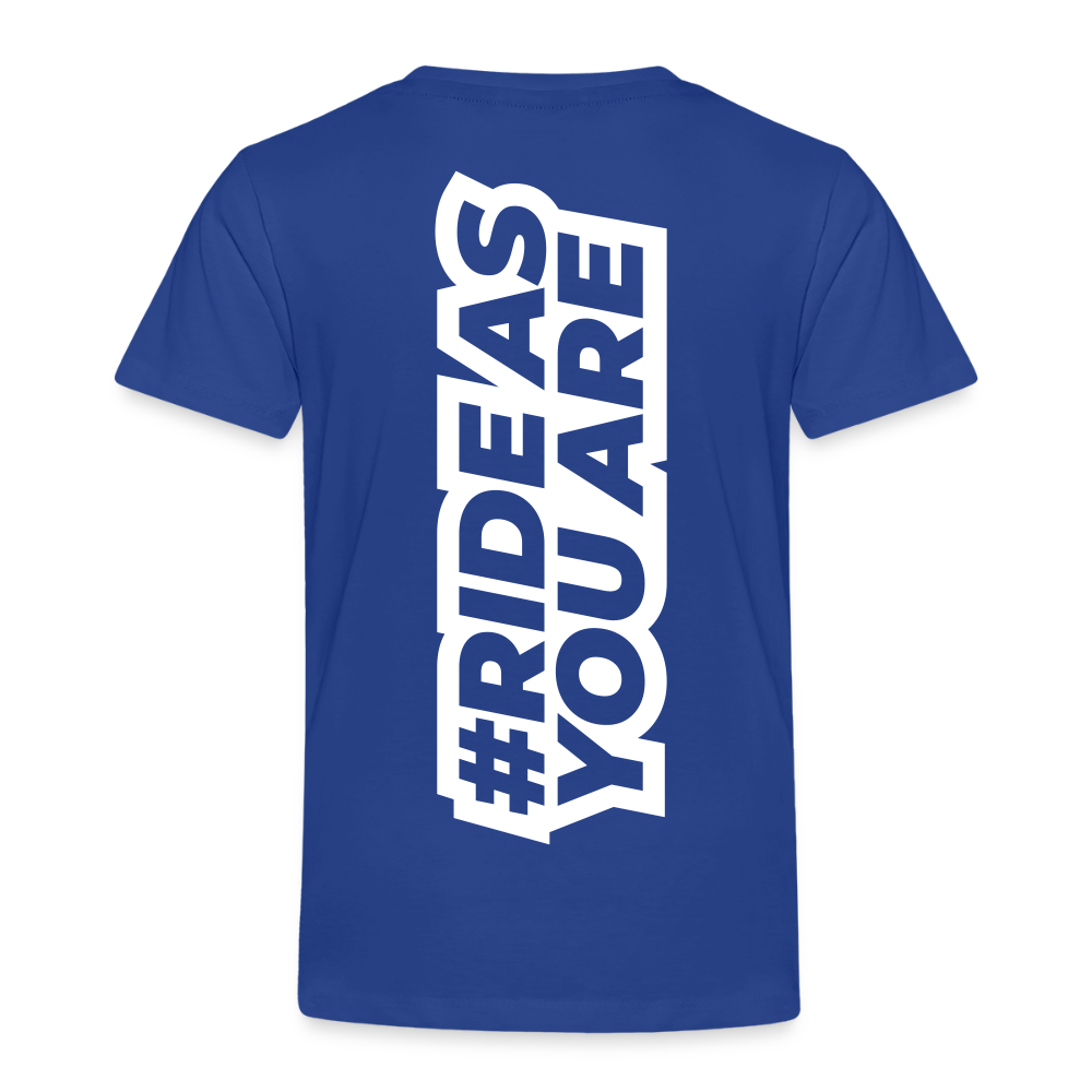 T-Shirt Enfant - #RideAsYouAre (Back) - bleu roi