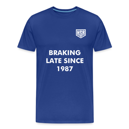 T-Shirt Homme - Braking Late - bleu roi