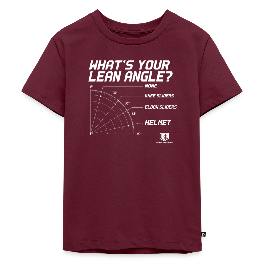 T-Shirt Enfant - What's Your Lean Angle - bourgogne