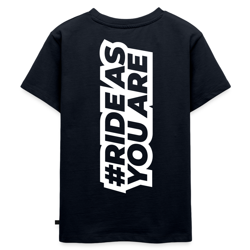 T-Shirt Enfant - #RideAsYouAre (Back) - bleu marine