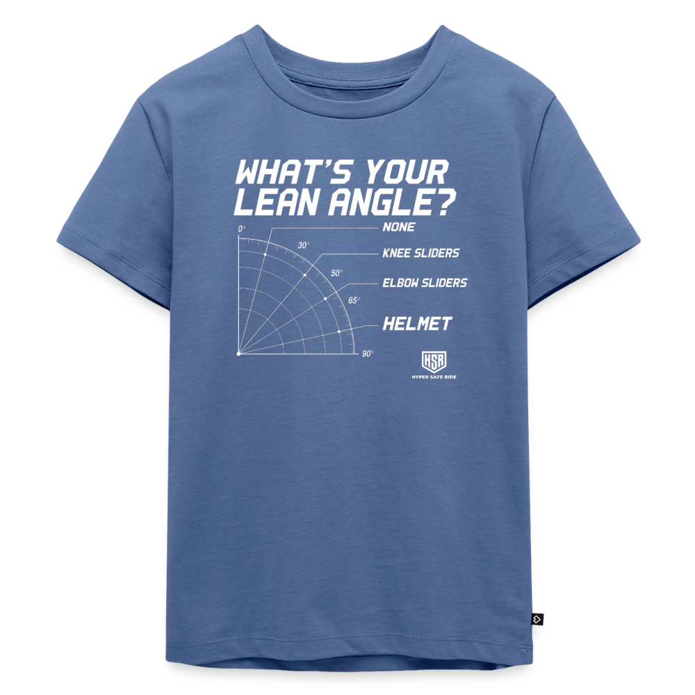T-Shirt Enfant - What's Your Lean Angle - bleu pigeon