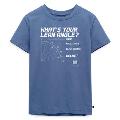 T-Shirt Enfant - What's Your Lean Angle - bleu pigeon