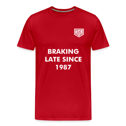 T-Shirt Homme - Braking Late - rouge