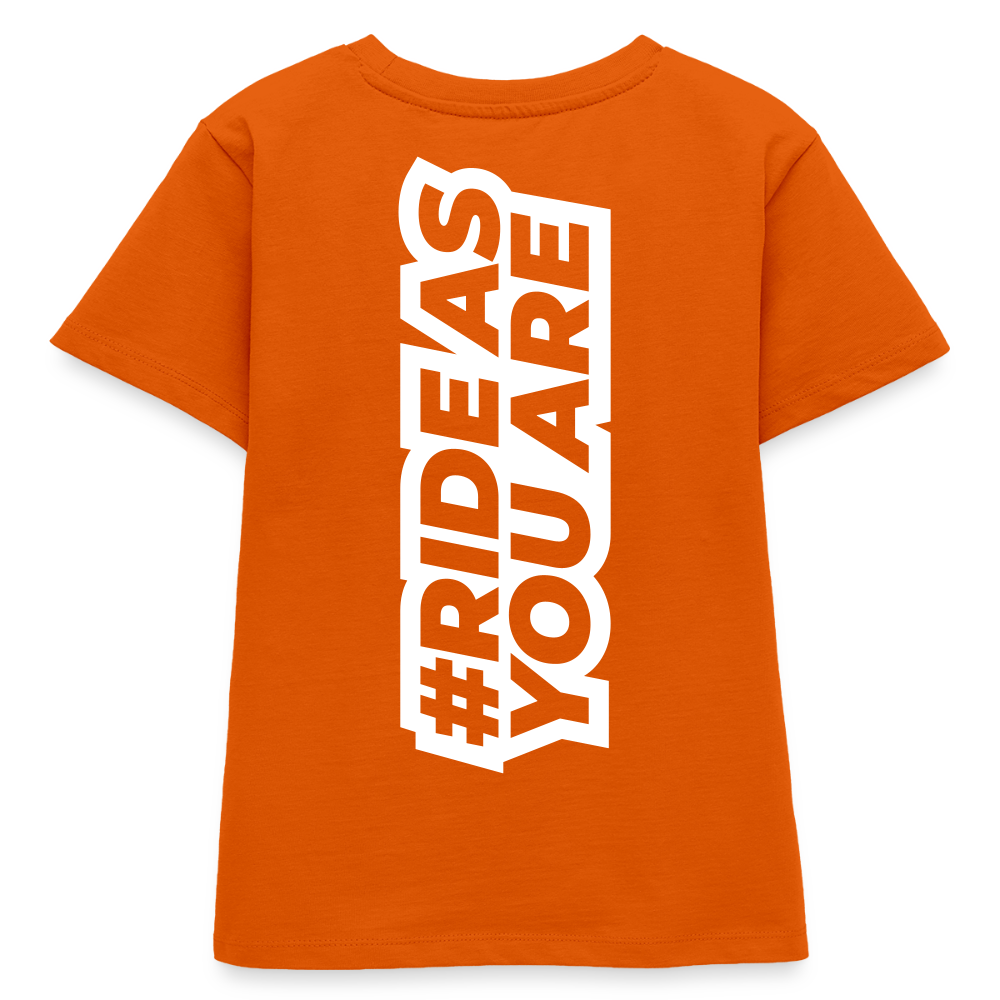 T-Shirt Enfant - #RideAsYouAre (Back) - orange 