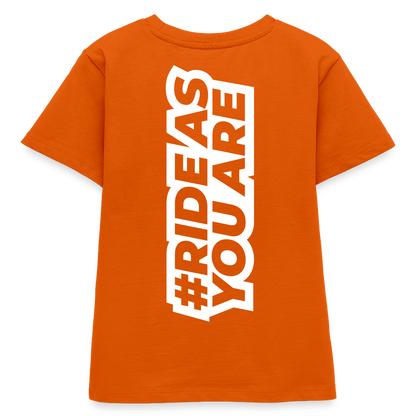 T-Shirt Enfant - #RideAsYouAre (Back) - orange 