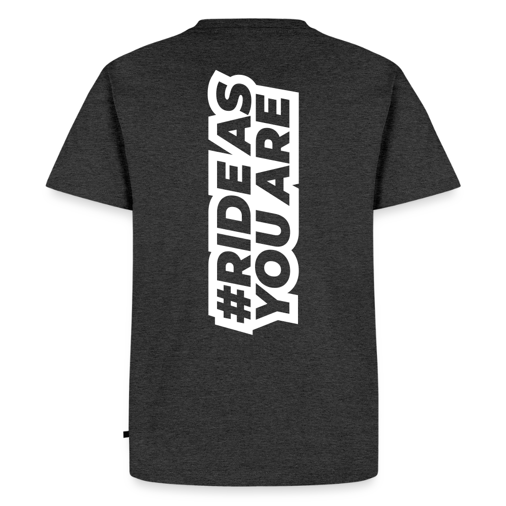 T-Shirt Homme - #RideAsYouAre (Back) - anthracite chiné
