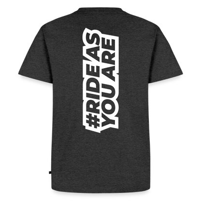 T-Shirt Homme - #RideAsYouAre (Back) - anthracite chiné