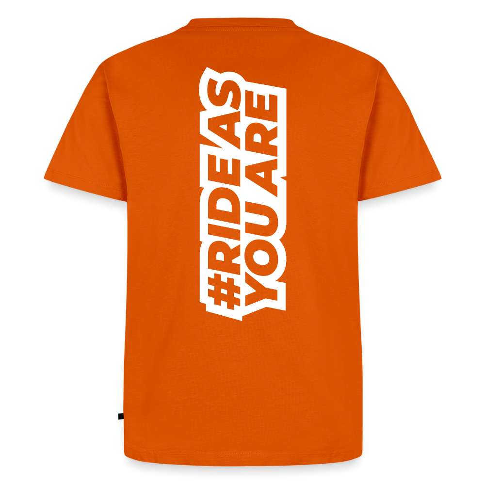 T-Shirt Homme - #RideAsYouAre (Back) - orange 
