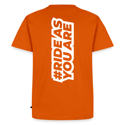 T-Shirt Homme - #RideAsYouAre (Back) - orange 