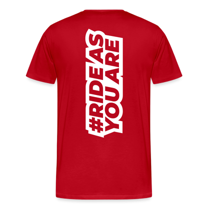 T-Shirt Homme - #RideAsYouAre (Back) - rouge