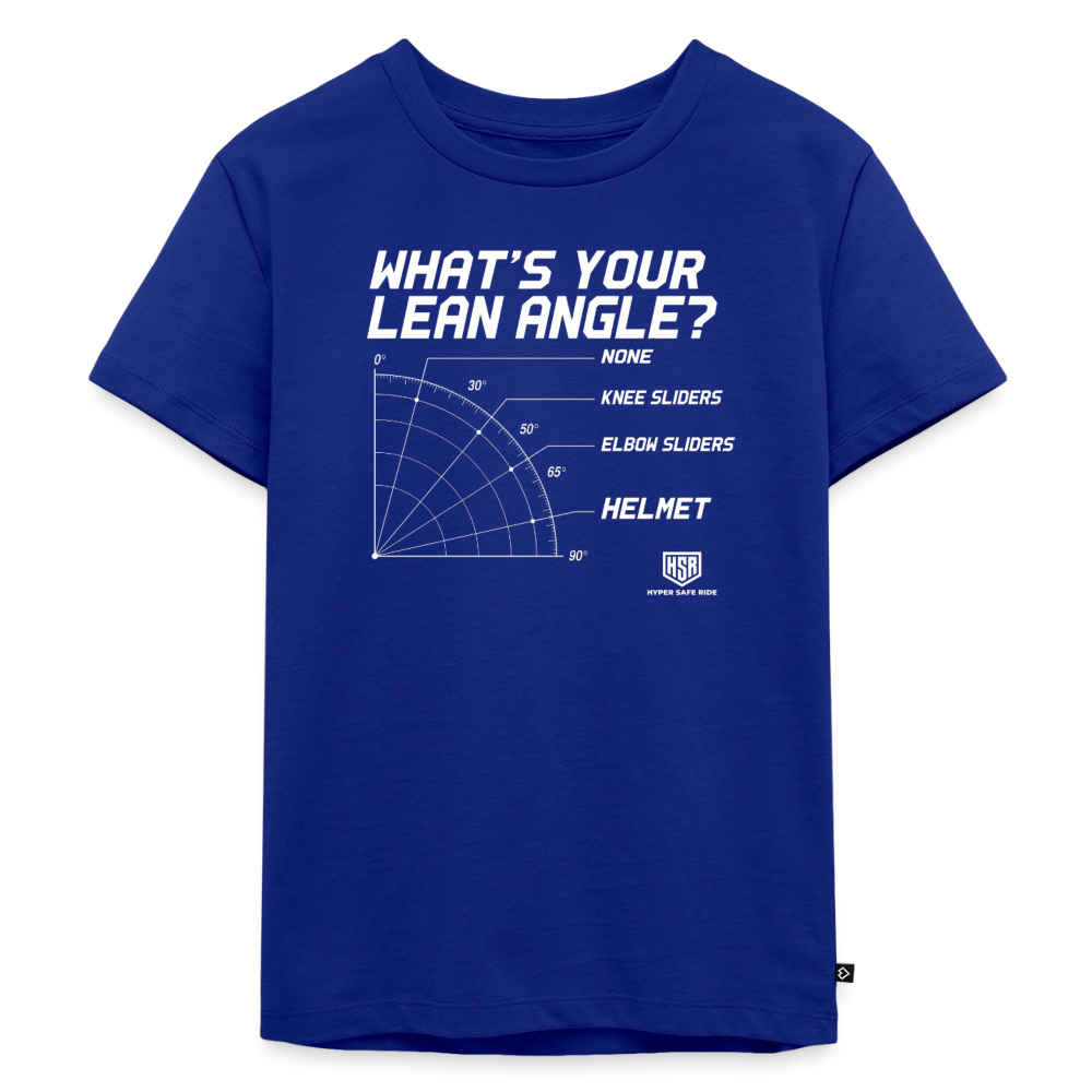 T-Shirt Enfant - What's Your Lean Angle - bleu roi