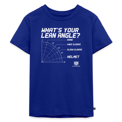T-Shirt Enfant - What's Your Lean Angle - bleu roi
