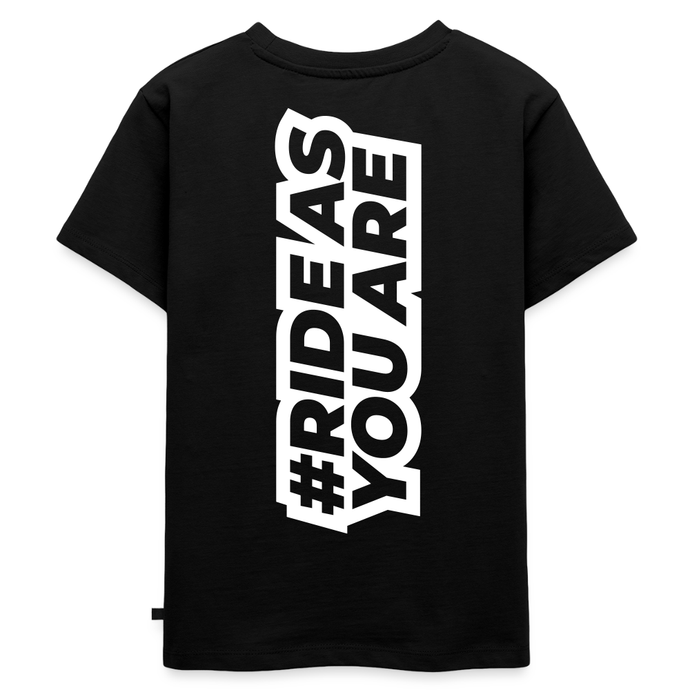 T-Shirt Enfant - #RideAsYouAre (Back) - noir