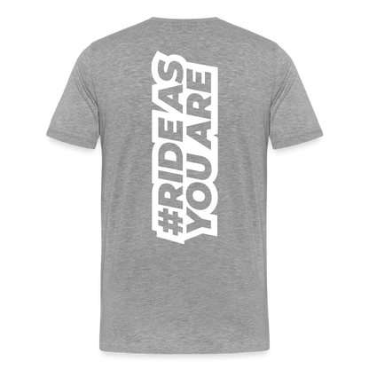T-Shirt Homme - #RideAsYouAre (Back) - gris chiné