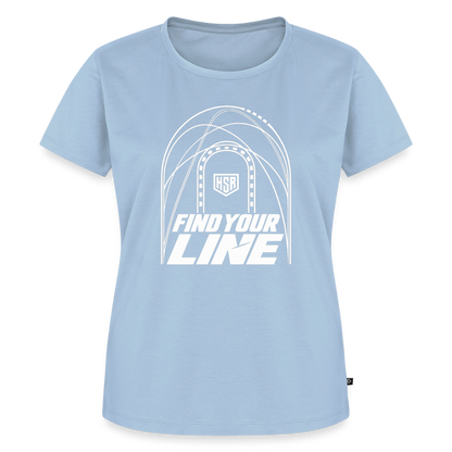 T-Shirt Femme - Find Your Line - bleu clair