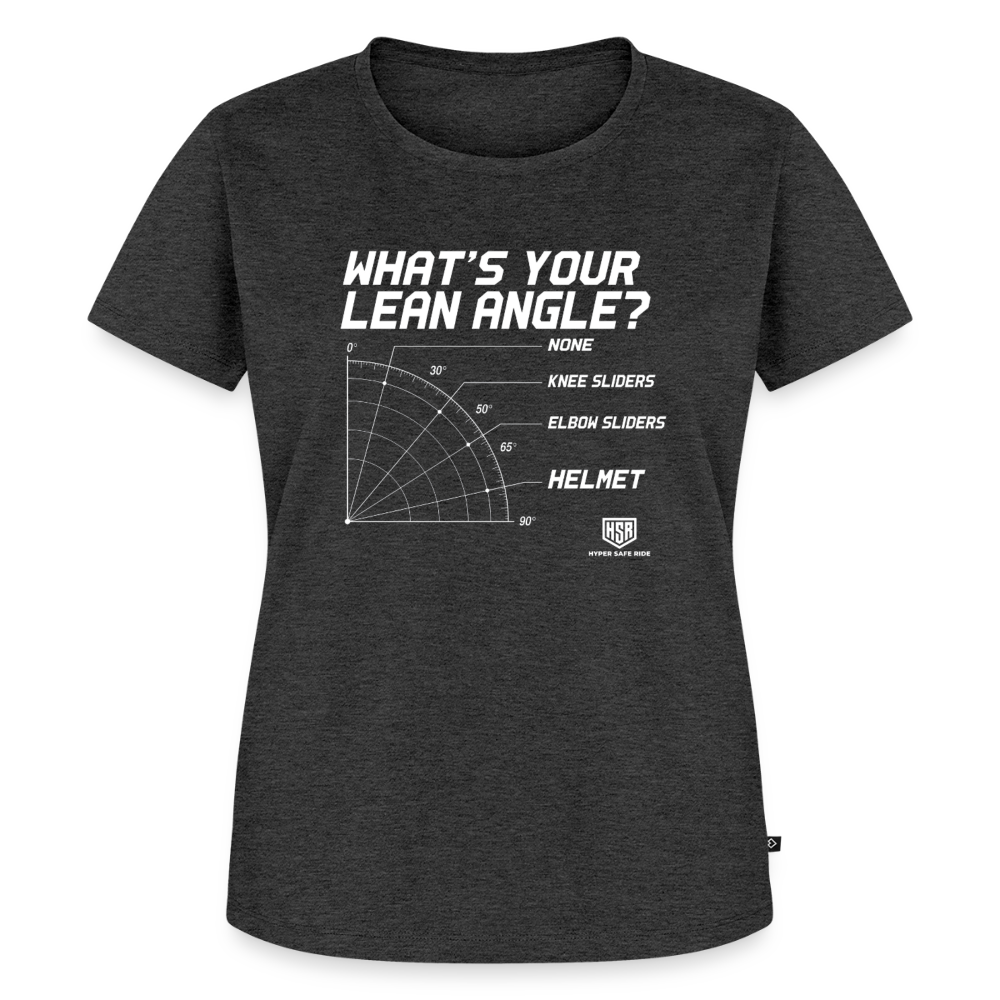 T-Shirt Femme - What's Your Lean Angle - anthracite chiné