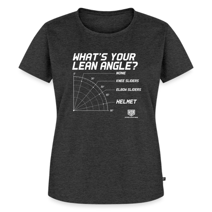 T-Shirt Femme - What's Your Lean Angle - anthracite chiné