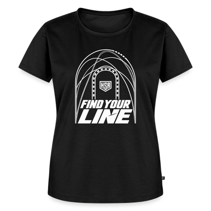 T-Shirt Femme - Find Your Line - noir