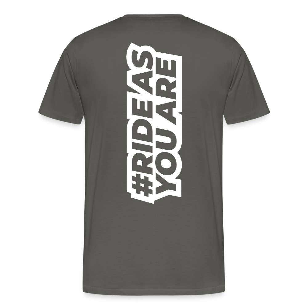 T-Shirt Homme - #RideAsYouAre (Back) - asphalte