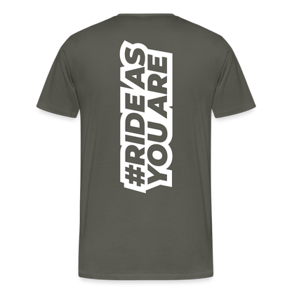 T-Shirt Homme - #RideAsYouAre (Back) - asphalte