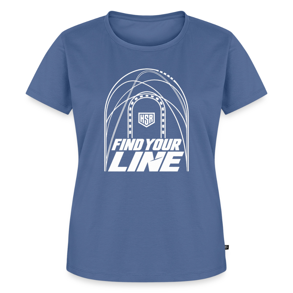 T-Shirt Femme - Find Your Line - bleu pigeon
