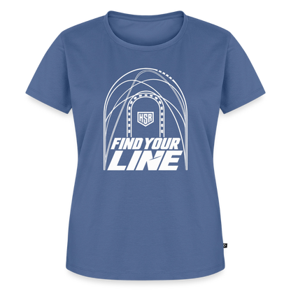 T-Shirt Femme - Find Your Line - bleu pigeon