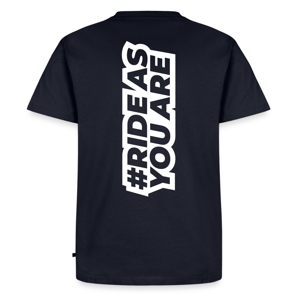 T-Shirt Homme - #RideAsYouAre (Back) - bleu marine