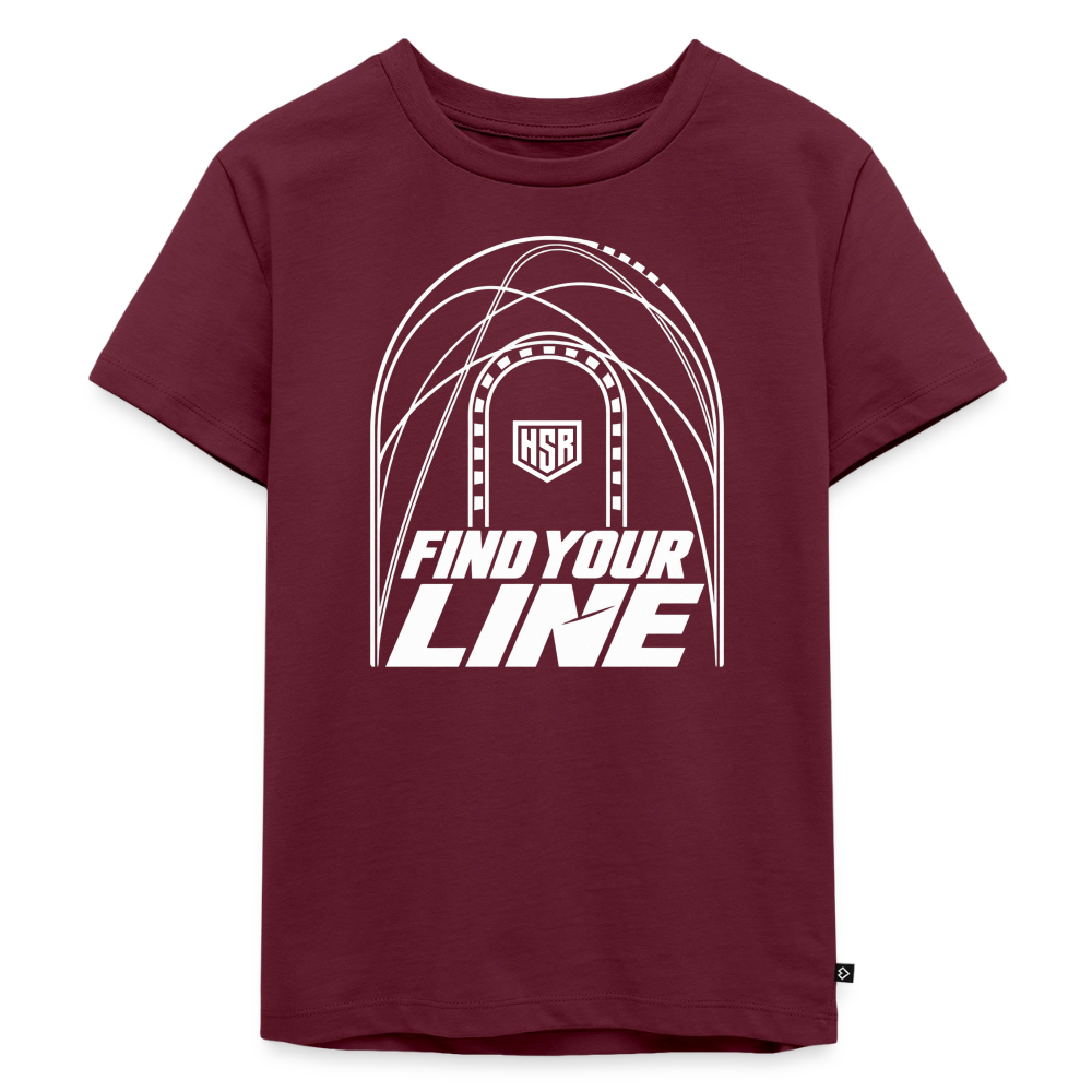 T-Shirt Enfant - Find Your Line - bourgogne