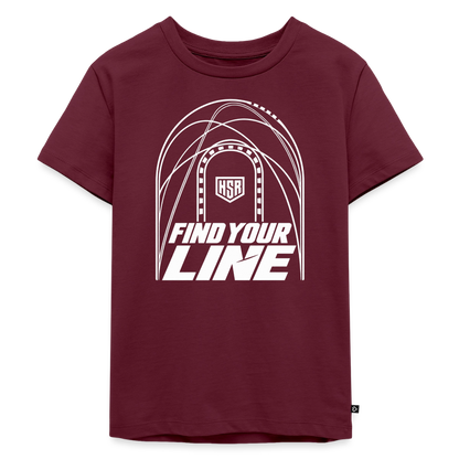 T-Shirt Enfant - Find Your Line - bourgogne