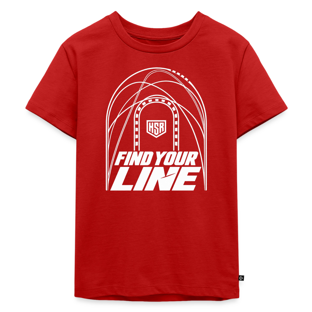 T-Shirt Enfant - Find Your Line - rouge
